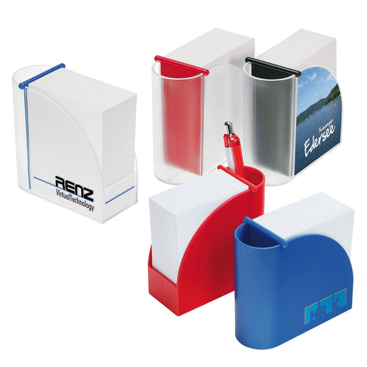 Designer-Zettelbox mit integriertem Köcher