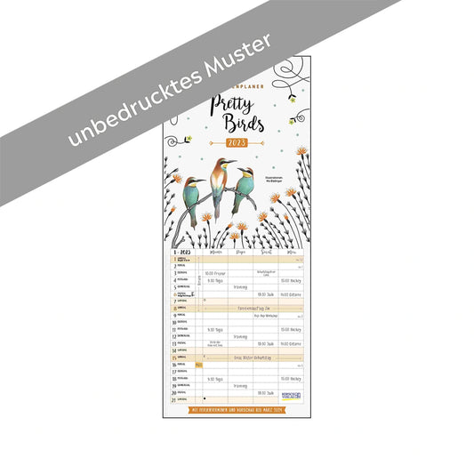 Familienplaner Pretty Birds MUSTER