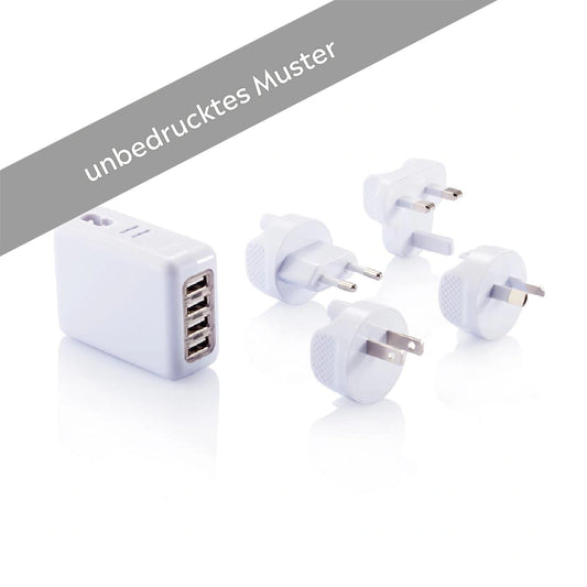 Reiseadapter mit 4fachem USB Anschluss Muster
