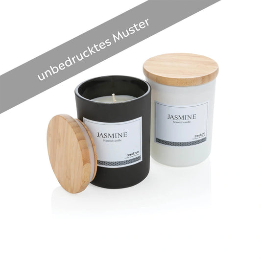 Ukiyo Deluxe Kerze mit Bambusdeckel Muster
