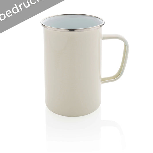 Vintage Emaille Becher XL Muster